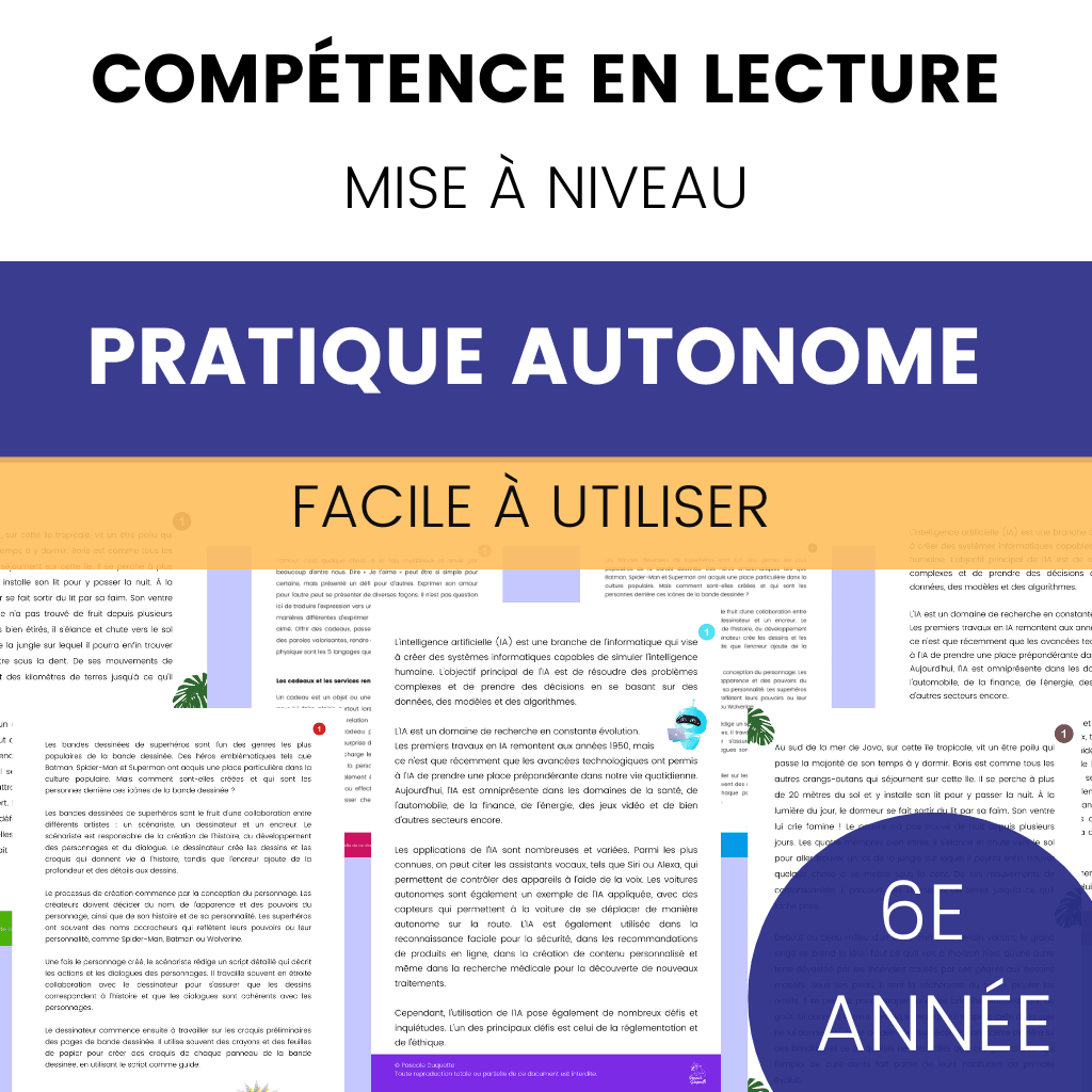 Lecture : 6e année