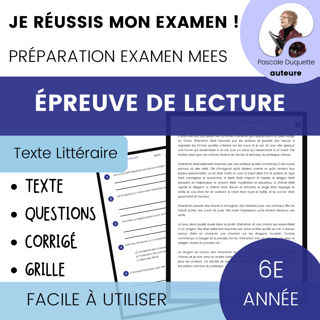 Texte Littéraire : 6e année