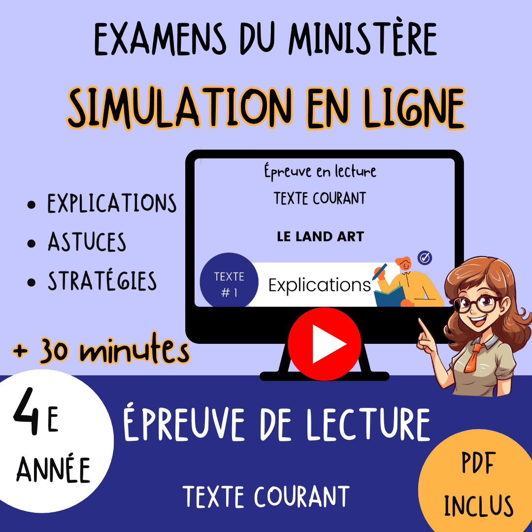 Épreuve du ministère en lecture 4e année